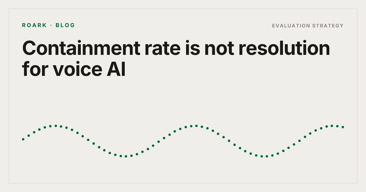 Containment rate is not resolution for voice AI