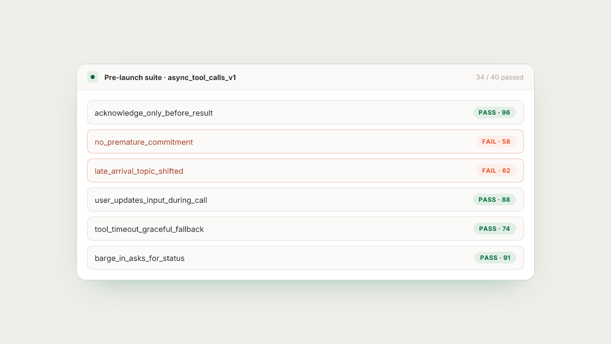 Illustrative async-tools pre-launch simulation run