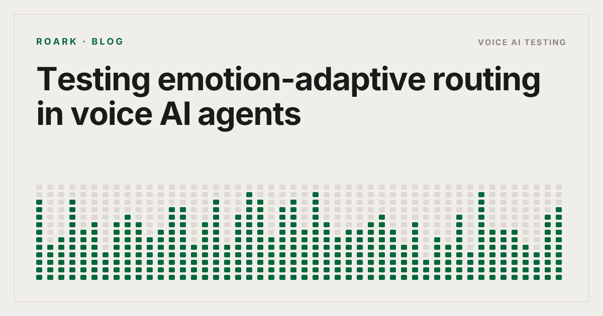 Testing emotion-adaptive routing in voice AI agents