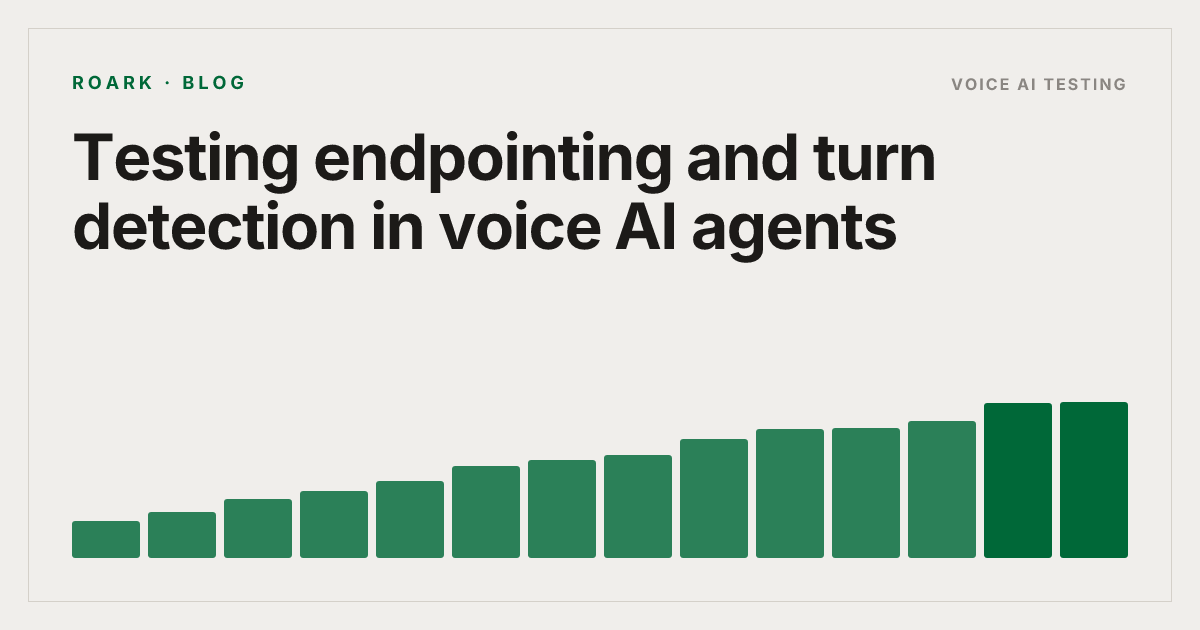 Testing endpointing and turn detection in voice AI agents