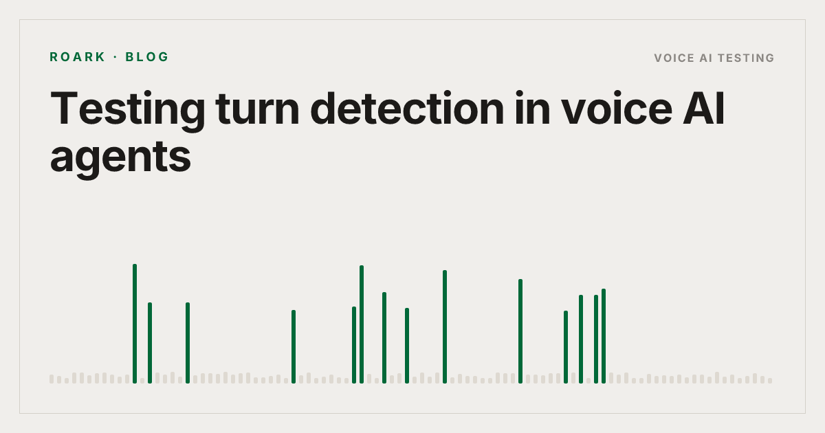 Testing turn detection in voice AI agents