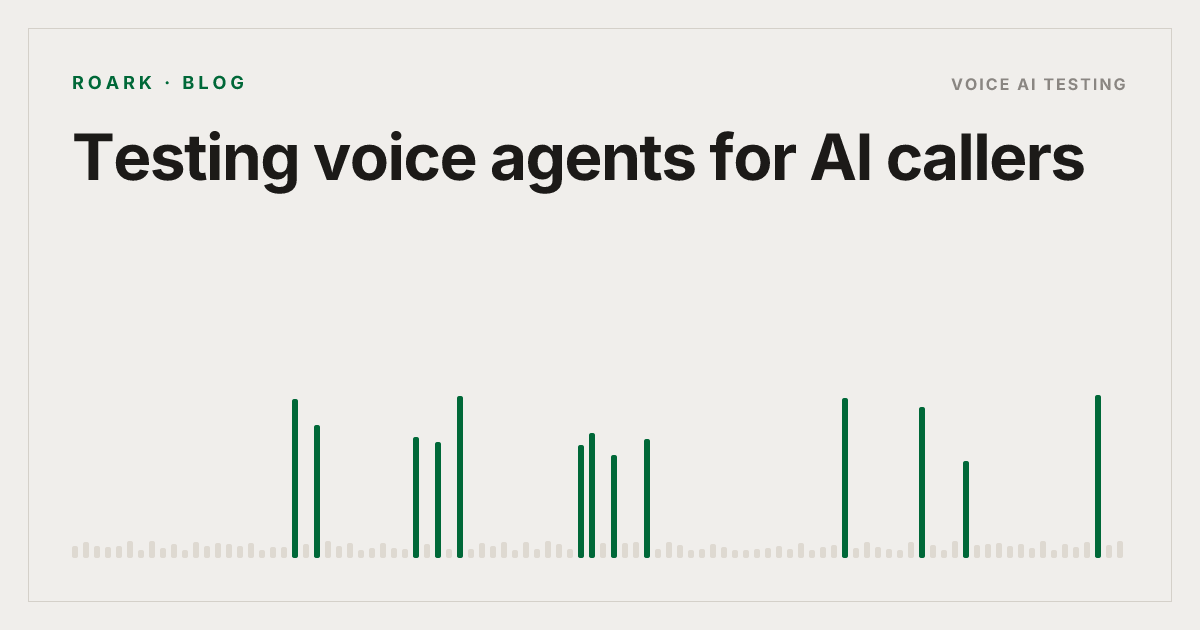 Testing voice agents for AI callers