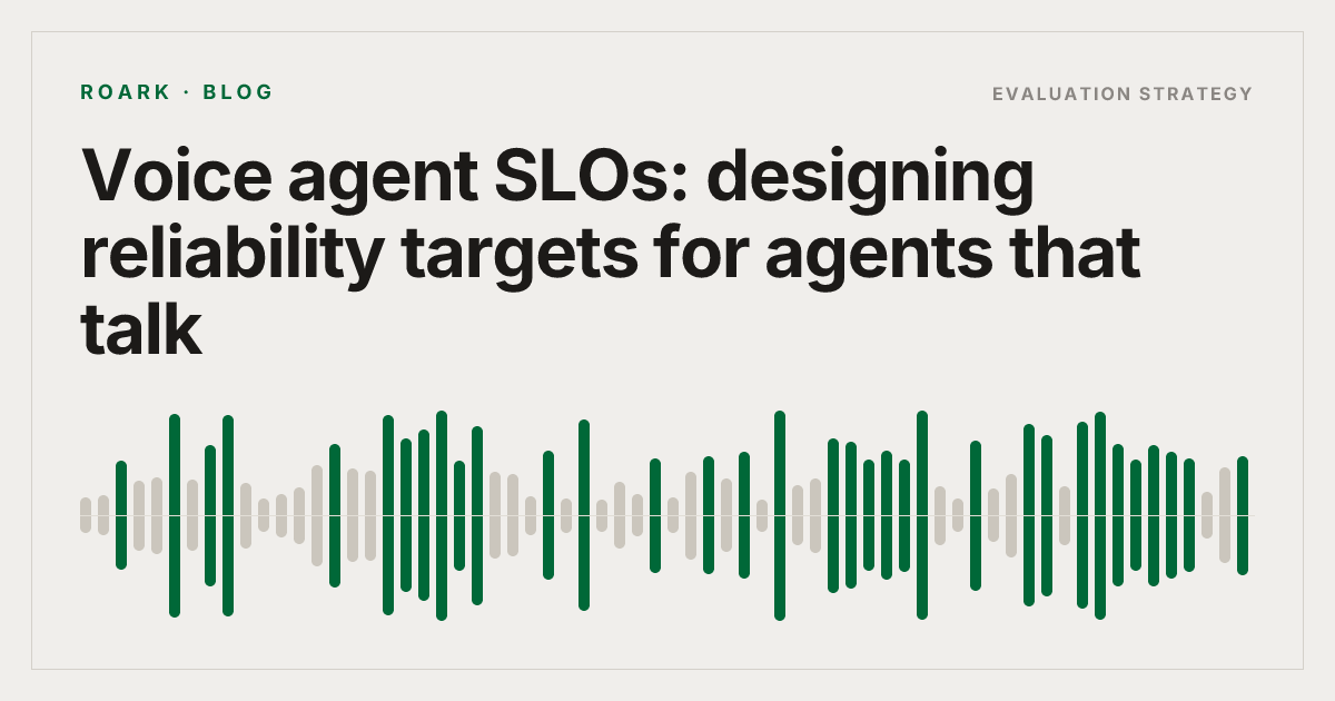 Voice agent SLOs: designing reliability targets for agents that talk